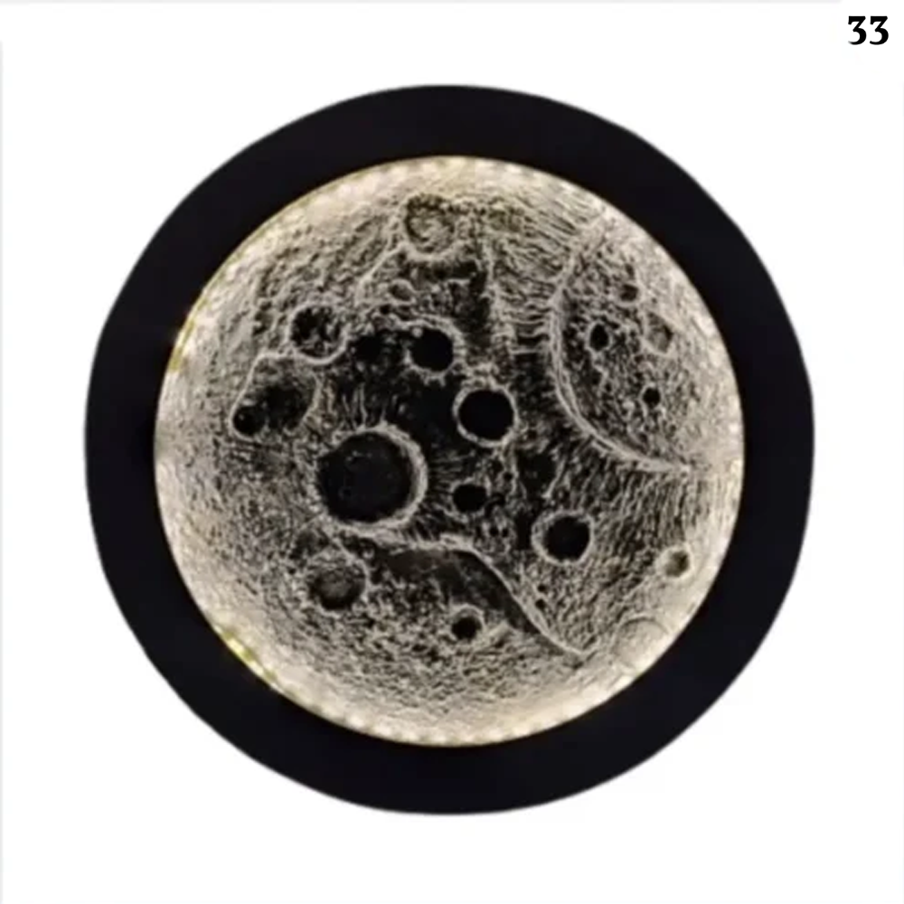 Highlighted light design of the moon