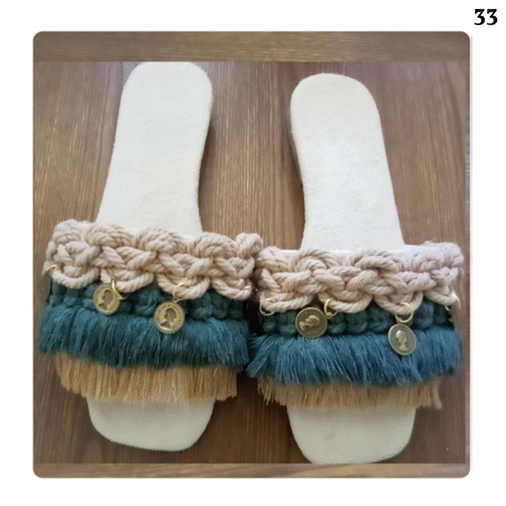 صندل تابستانی با بند مکرومه