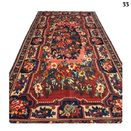 Antique and vintage handmade carpet Bakhtiar Naqsh-e-Golfarang