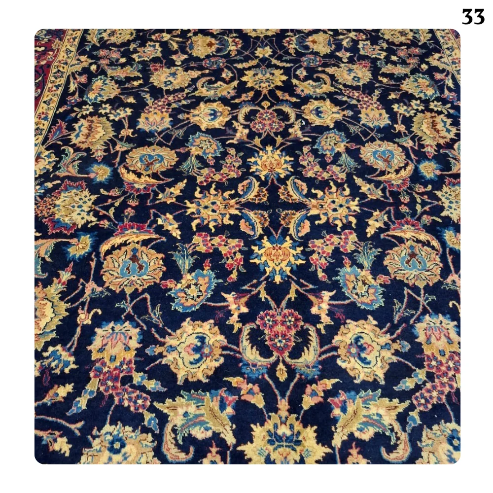 فرش آنتیک دستباف یزد نقشه افشان