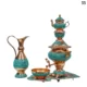 Complete Turquoise Inlaid Samovar Set