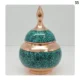 Copper Turquoise Inlay Sugar Bowl