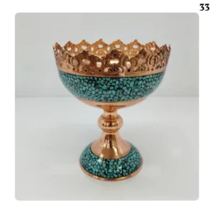 Engraved Turquoise Inlay Nut Dish 20-1