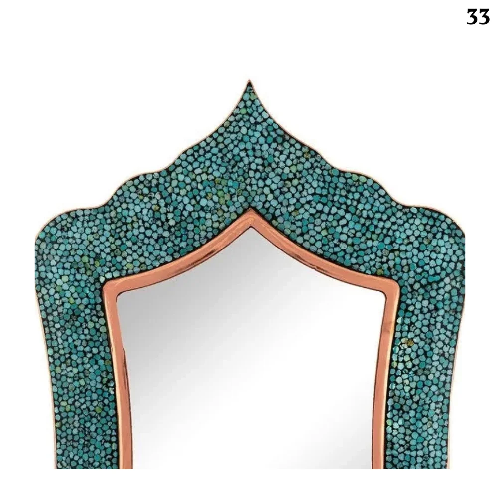 آینه فیروزه کوبی مستطیل