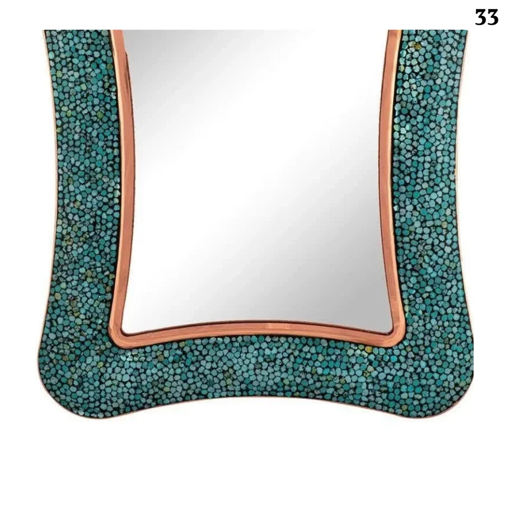 آینه فیروزه کوبی مستطیل