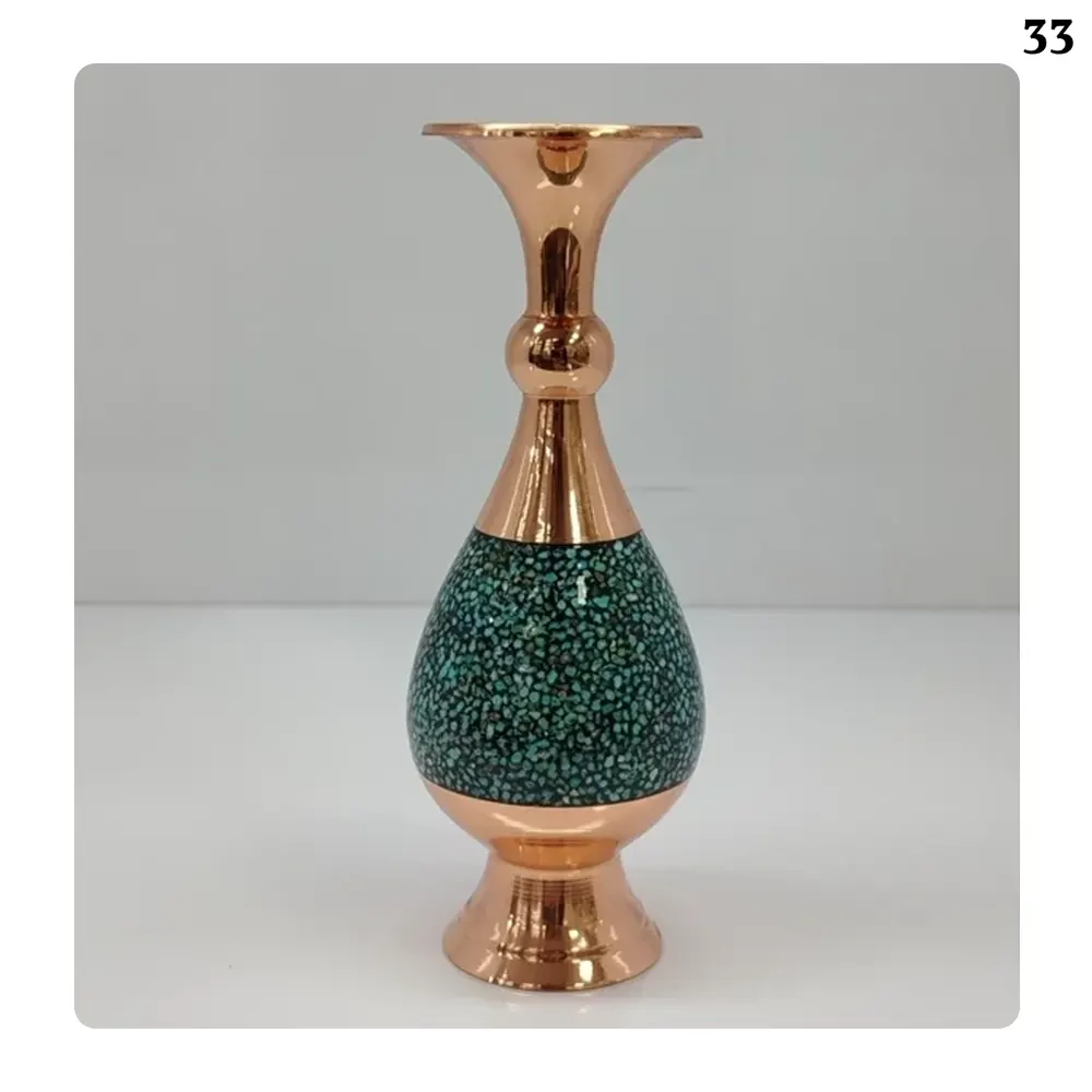 Turquoise Inlaid Surahi Vase