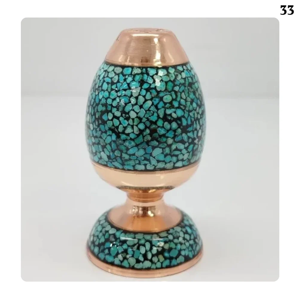 Turquoise Inlay Salt Shaker